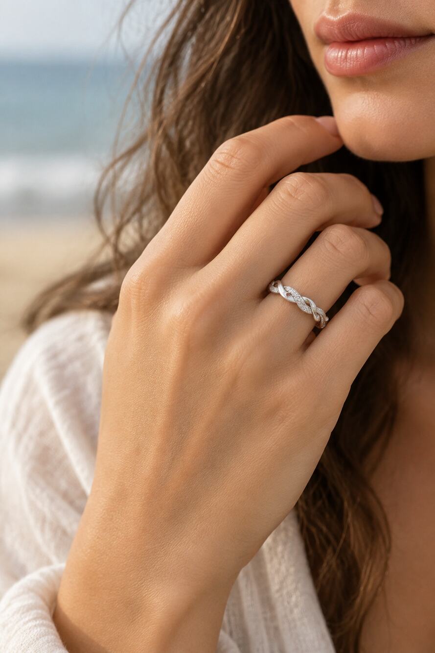 925 Now & Forever Ring Size 6